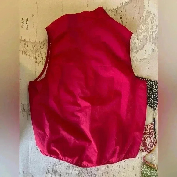 Patagonia Vest Full Zip Red Lightweight Wind Rain Windbreaker Vintage Size L - Picture 3 of 6